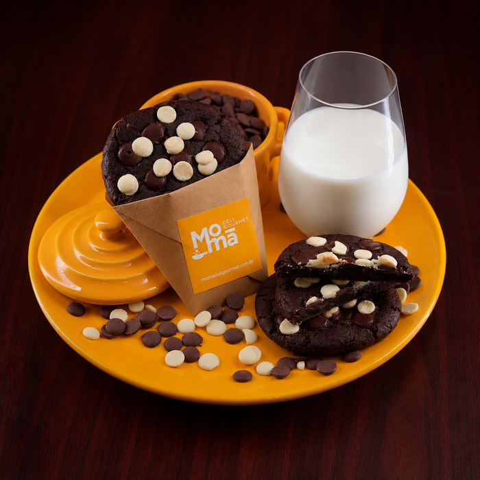 Cookie Dark Duo com Chocolate Branco e ao Leite - CONGELADO